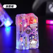 Rotating Glowing Gyro Folding Windproof Creative Transparent Lighter